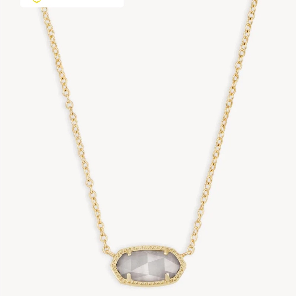 NWT Kendra Scott Slate Cat's Eye Elisa
Gold Pendant Necklace